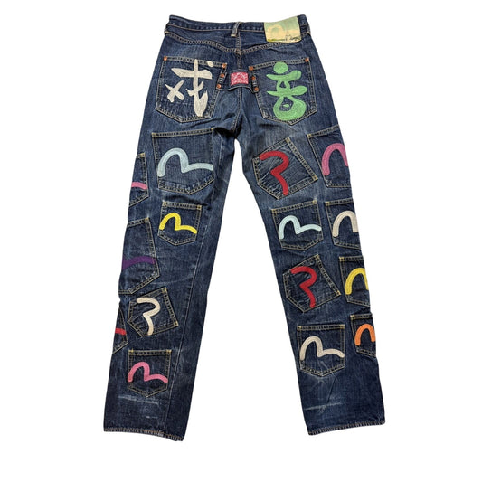 Evisu RARE multipocket Embroidered jeans vintage selvedge