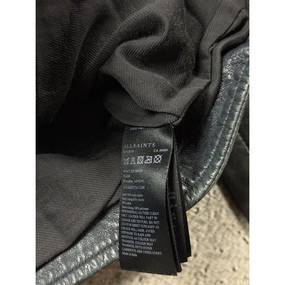 Allsaints Vintage Leather Jacket biker Avant Garde gray