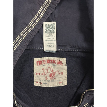 True Religion track suit zip hoodie sweatpants navy