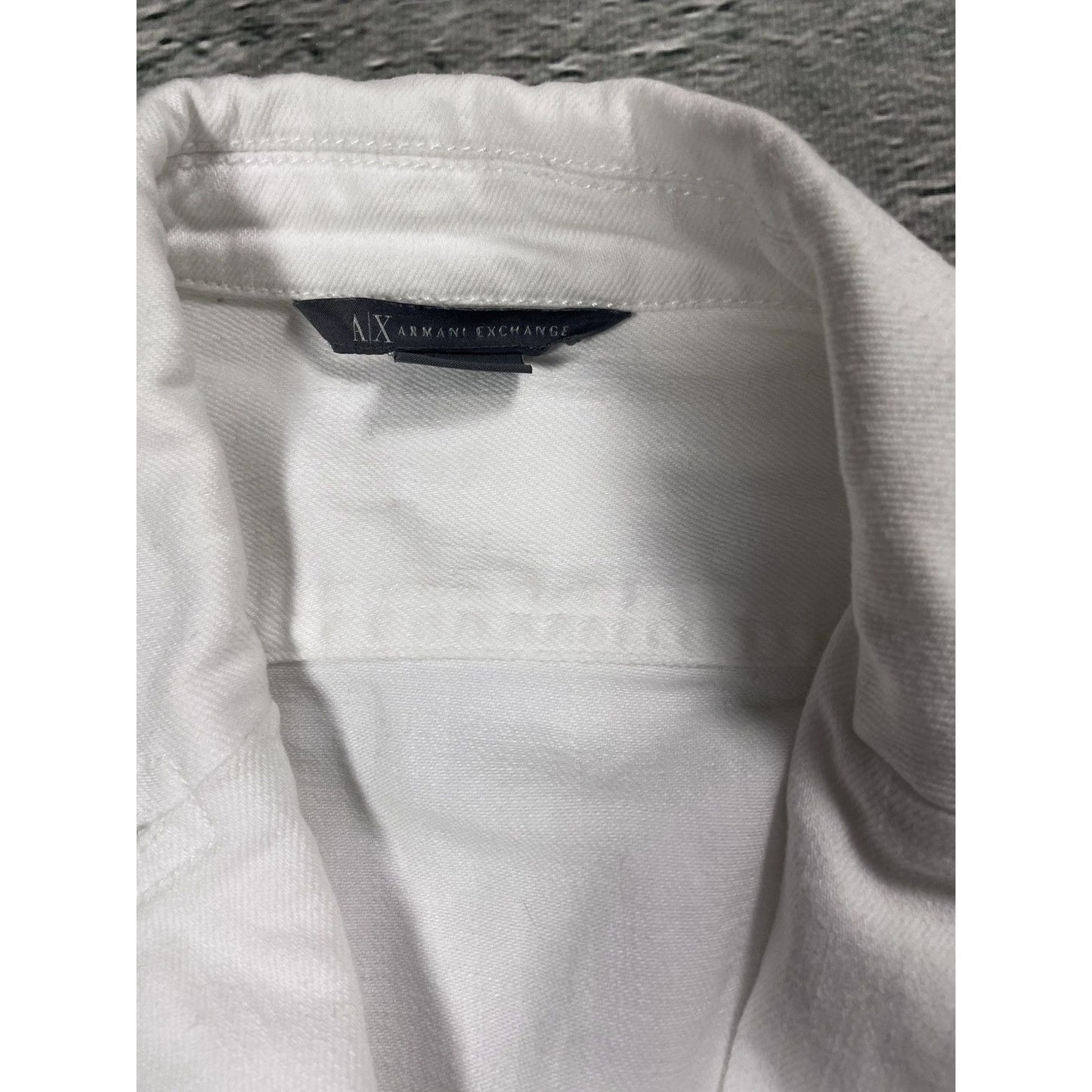 Armani Exchange denim jacket avant garde white Y2K