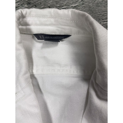 Armani Exchange denim jacket avant garde white Y2K
