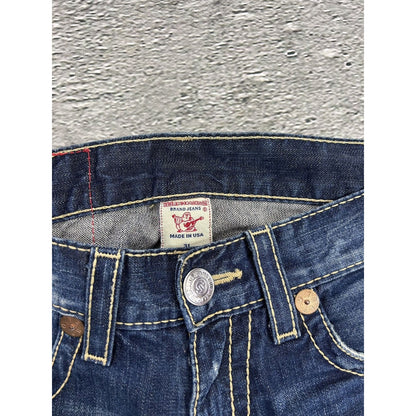 True Religion vintage blue jeans Rainbow Ricky thick stitch