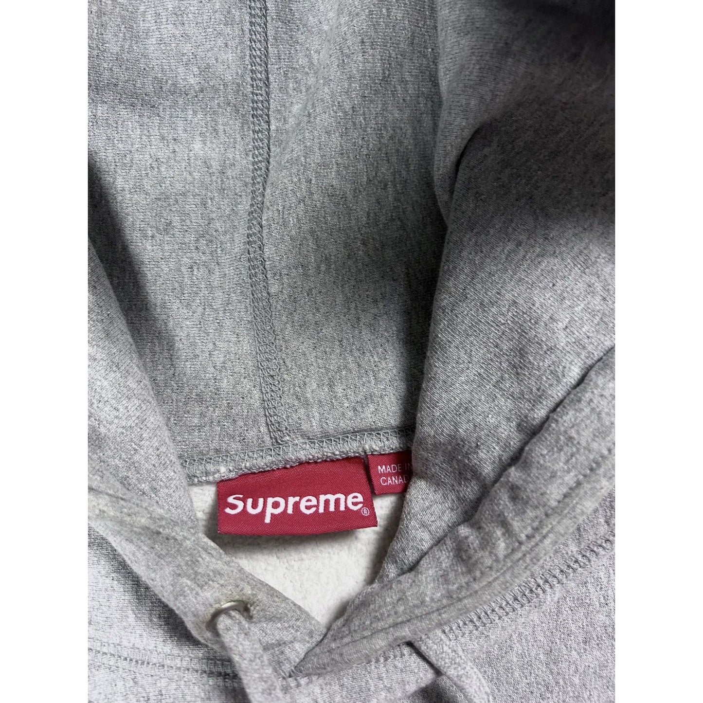 Supreme hoodie grey micrologo FW19