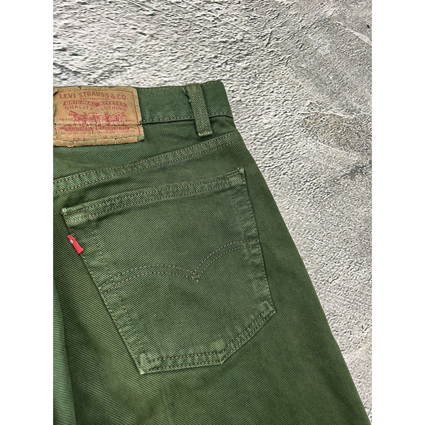 Levi's 554 jeans vintage green made in USA 90s