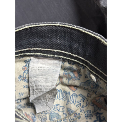 Evisu x Puma vintage flared black jeans seagulls Y2K