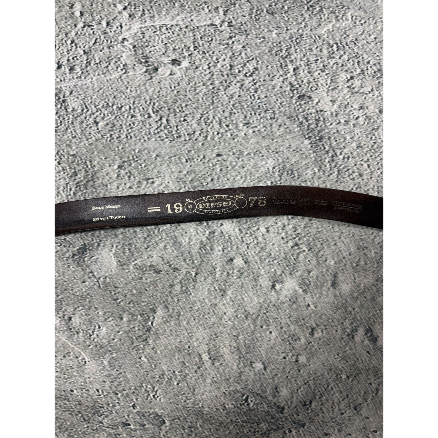 Diesel black leather belt Y2K