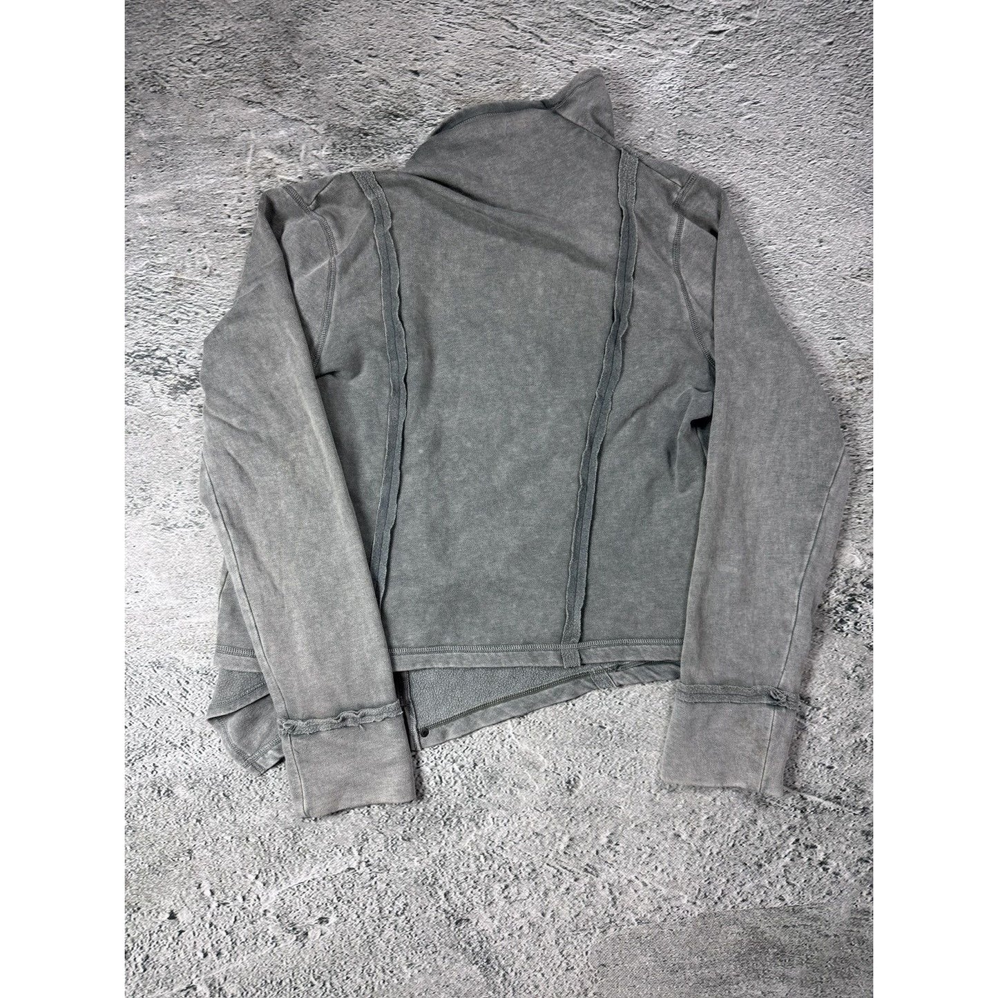 Calvin Klein grey sweatshirt asymmetrical zip