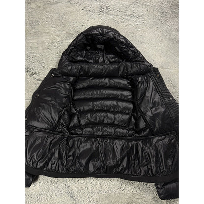Moncler puffer jacket black hooded sample