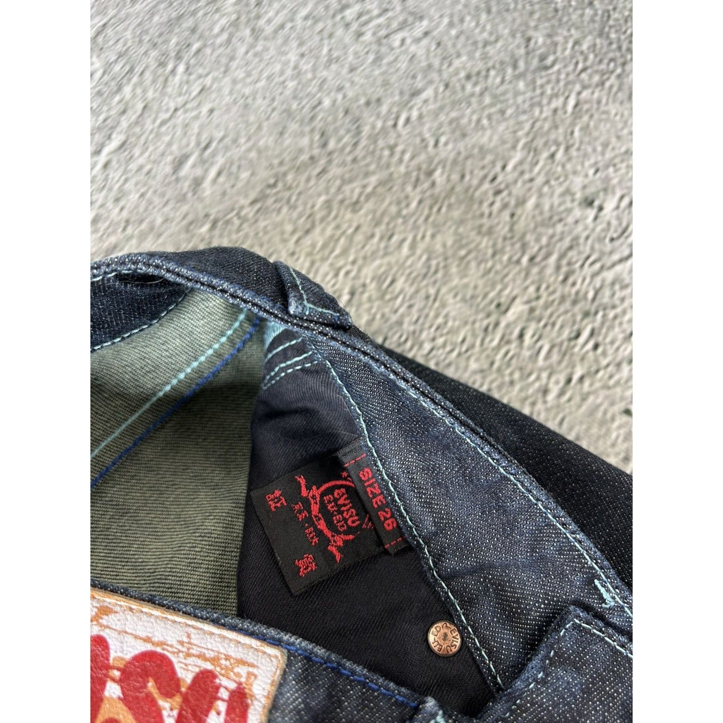 Evisu EU ED jeans vintage slim Geisha Y2K