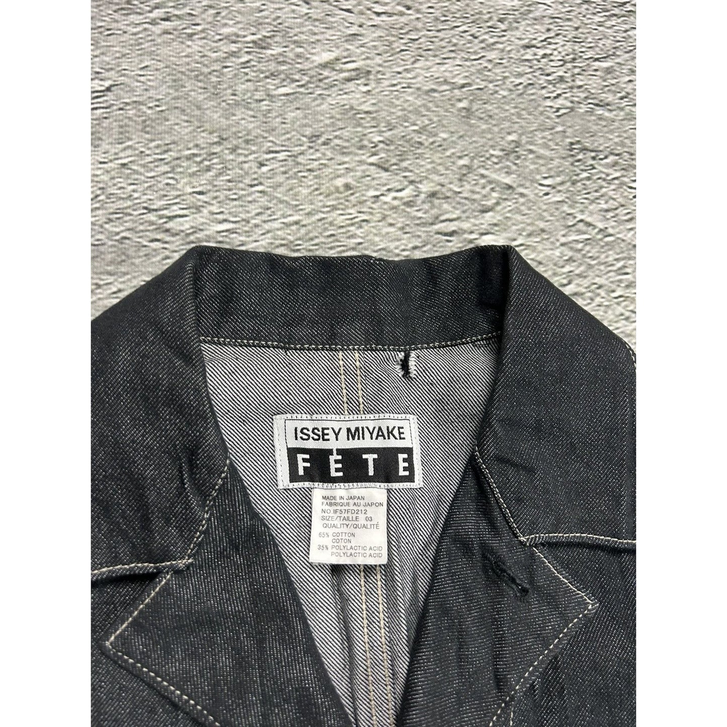 Issey Miyake Fete denim jacket pleated vintage made in Japan