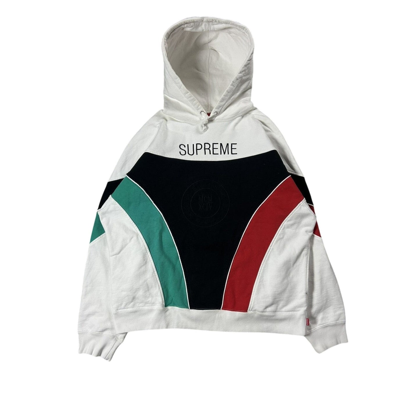 Supreme Milan Hoodie World Famous SS20 white green red