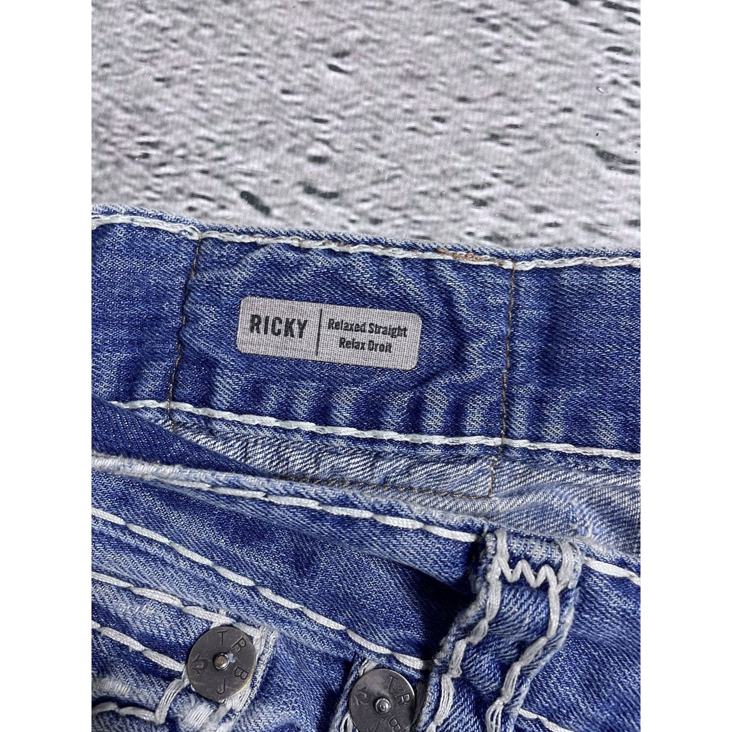 True Religion jeans vintage Ricky denim pants baby blue