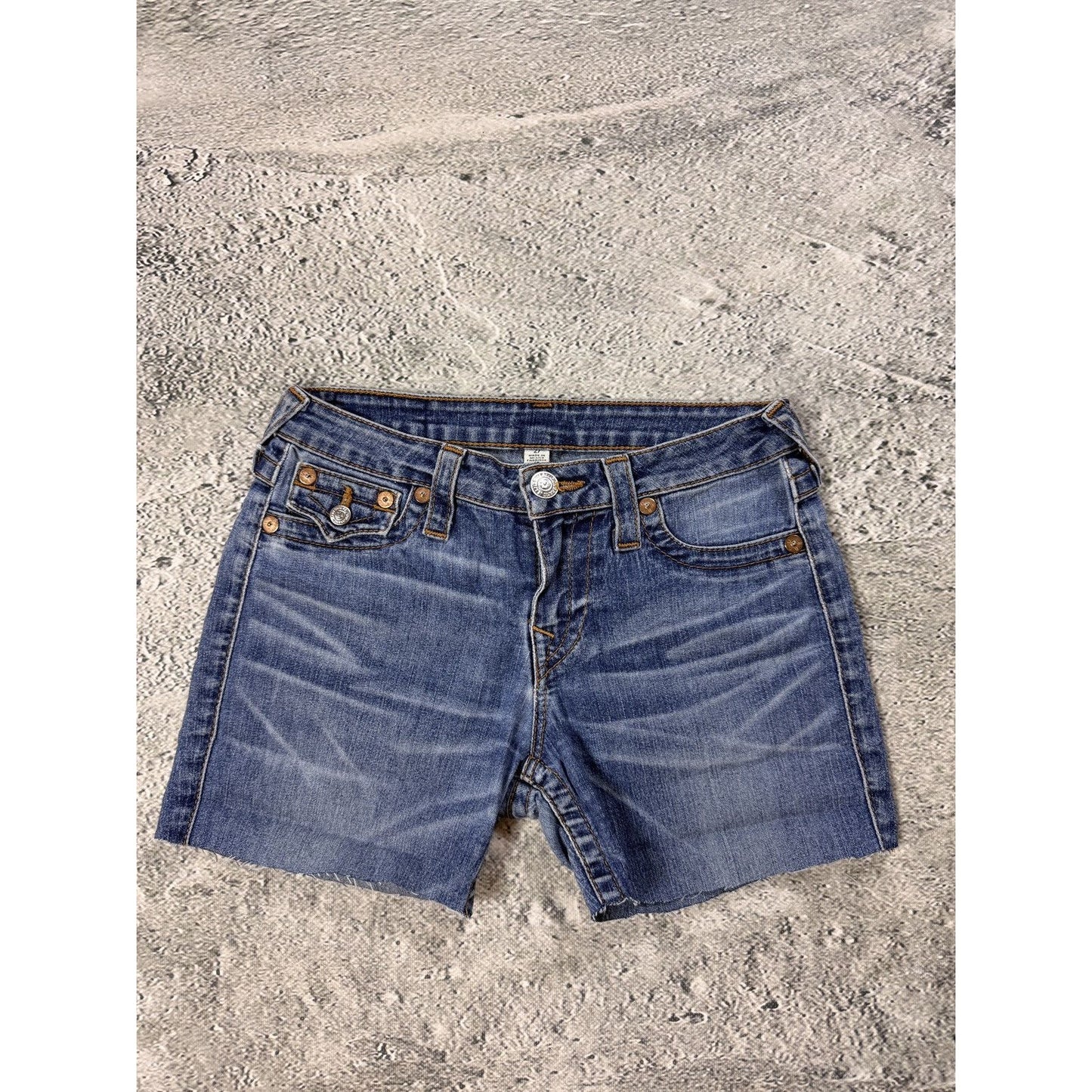 True Religion mini shorts blue vintage Y2K