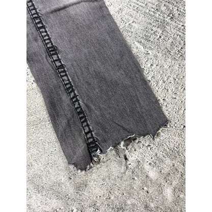 True Religion jeans grey black thick stitching Billy bootcut