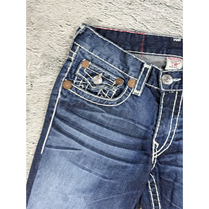 True Religion blue jeans white stitching Y2K Ricky