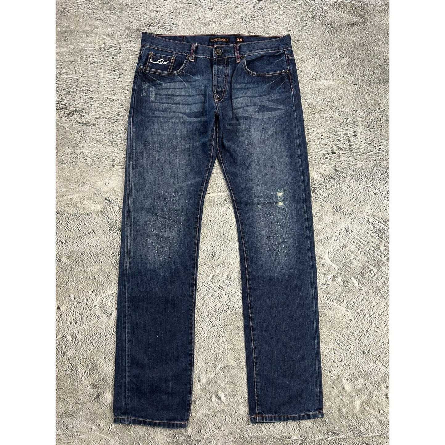 Ed Hardy Christian Audigier vintage jeans big logo pants