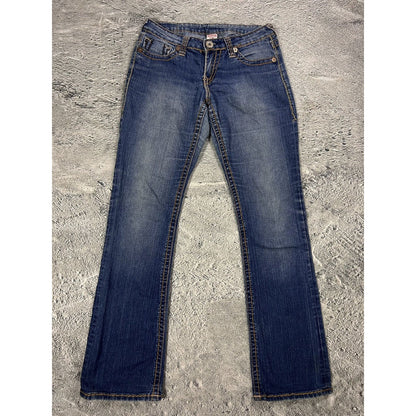 True Religion jeans vintage flared bootcut brown stitching
