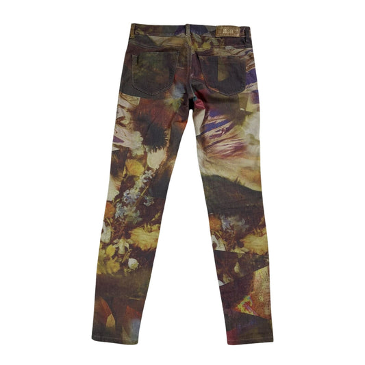 Diesel jeans skinny slim print flowers Y2K grey