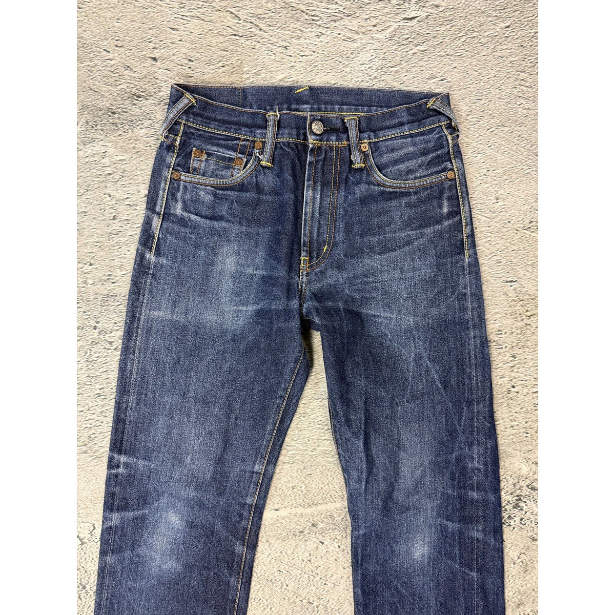 Evisu jeans daicock big logo vintage pink washed