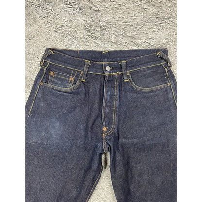 Evisu jeans daicock big logo white selvedge denim letters