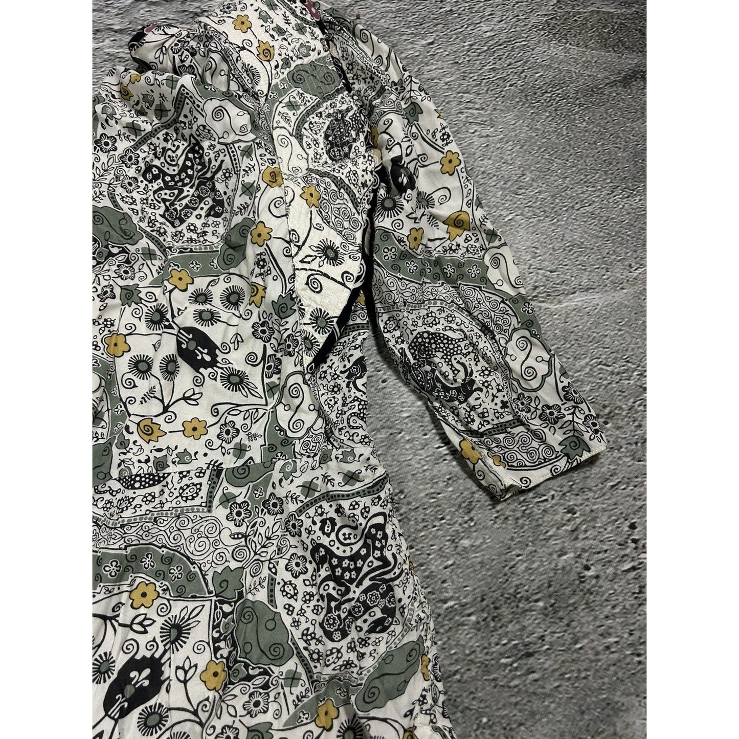 Isabel Marant Étoile beige green floral set skirt + top