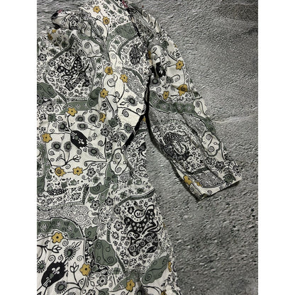 Isabel Marant Étoile beige green floral set skirt + top