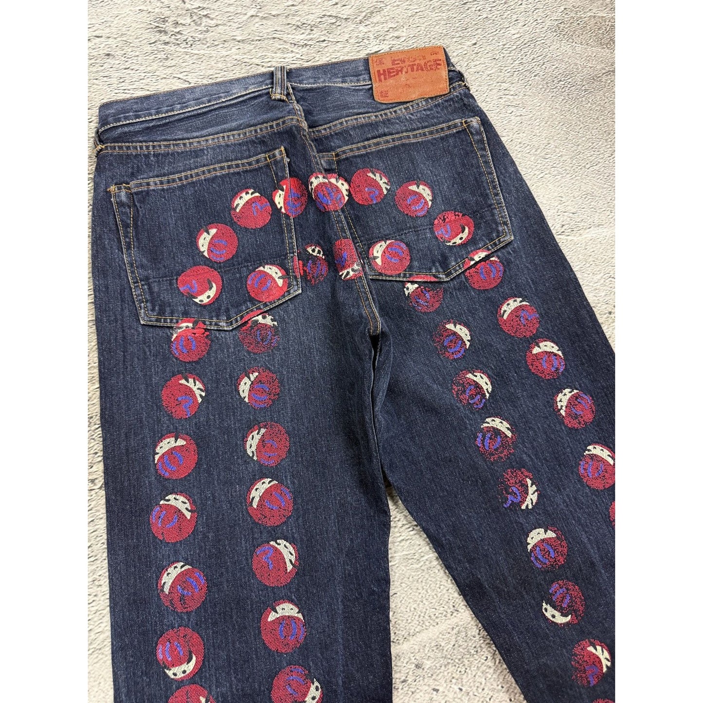Evisu jeans daicock big logo red selvedge denim Japan