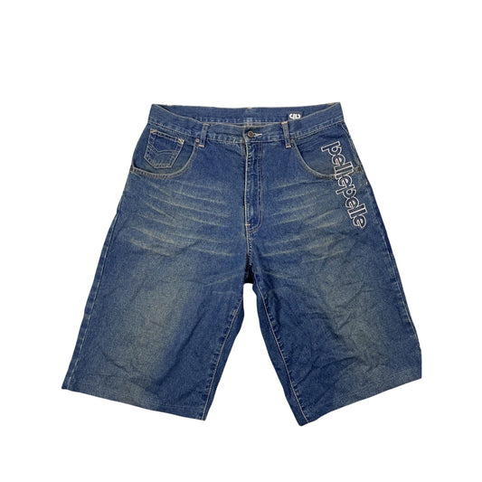 Pelle Pelle jorts big logo blue vintage denim shorts