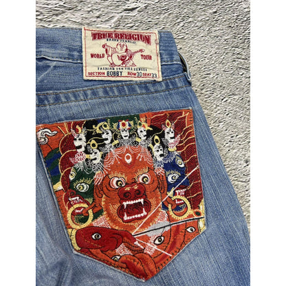 True Religion blue jeans Y2K embroidery