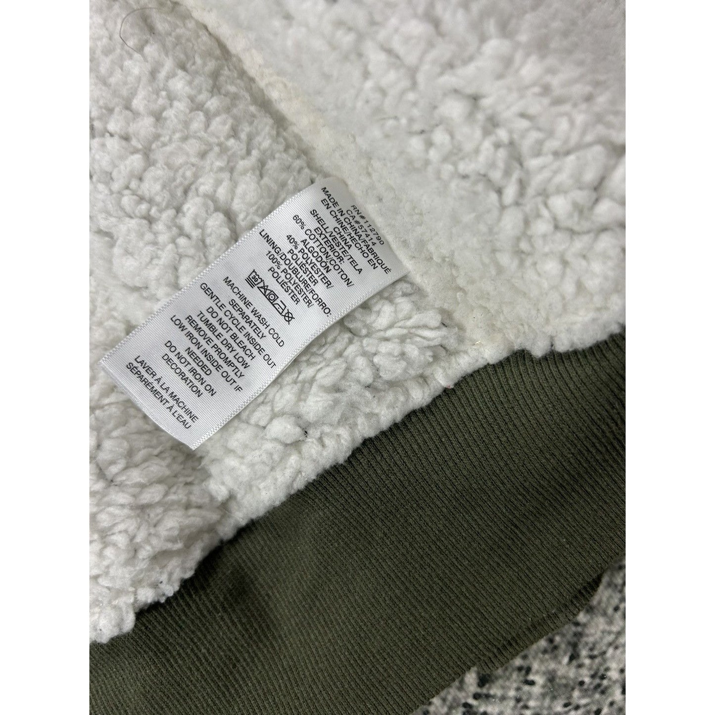 True Religion zip hoodie big logo vintage sherpa green Y2K