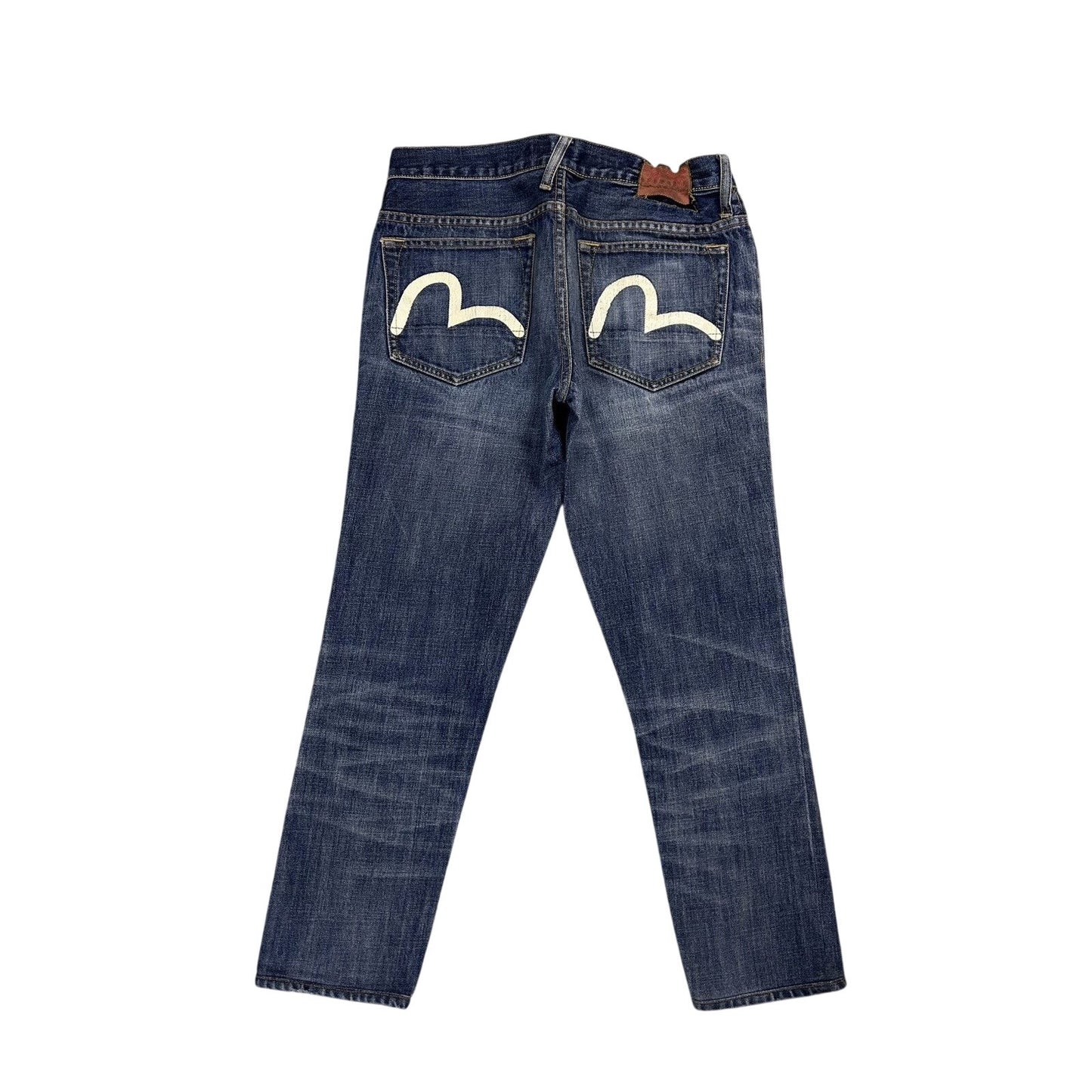 Evisu jeans blue vintage seagull logo white
