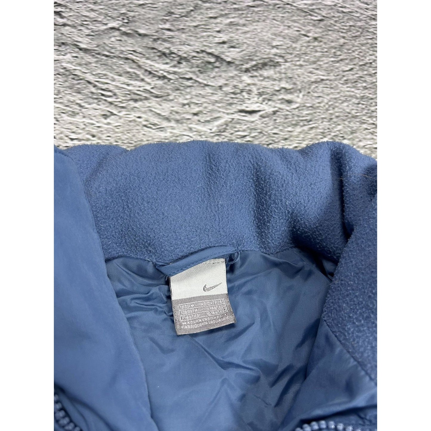Nike vintage blue puffer vest small swoosh 2000s