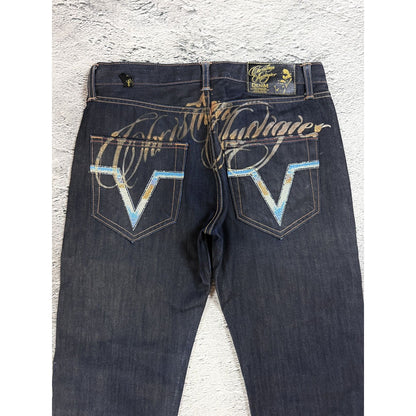 Ed Hardy Christian Audigier vintage jeans big logo pants