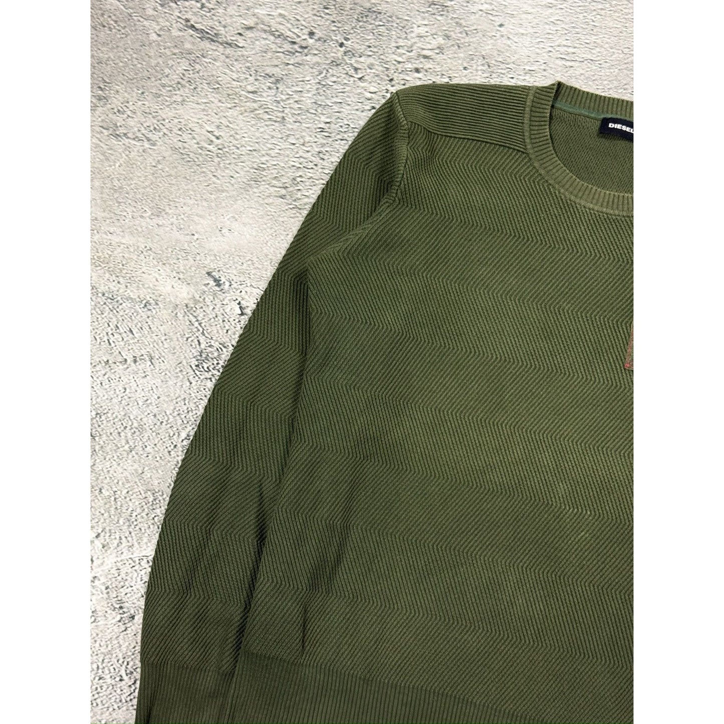 Diesel vintage sweater khaki Y2K big logo red