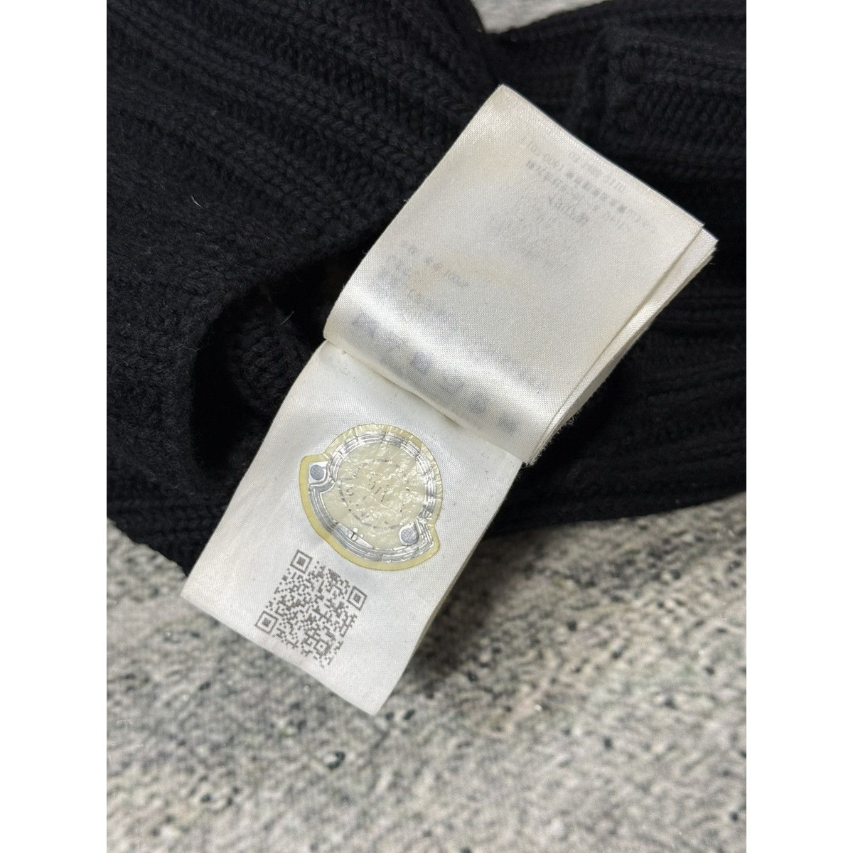 Moncler ski mask balaclava knit black drill