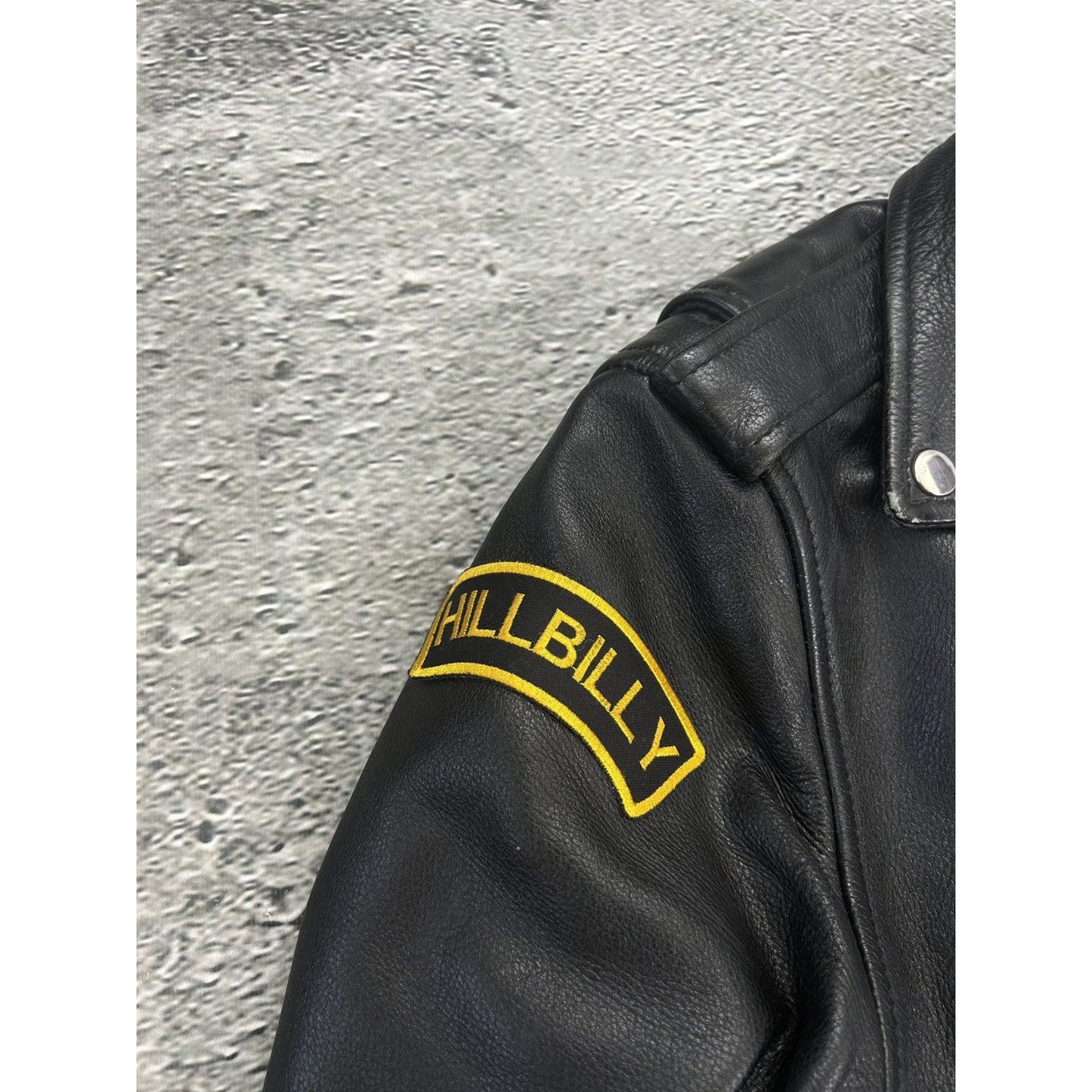 BMW leather Jacket vintage black racing highway Hillbilly