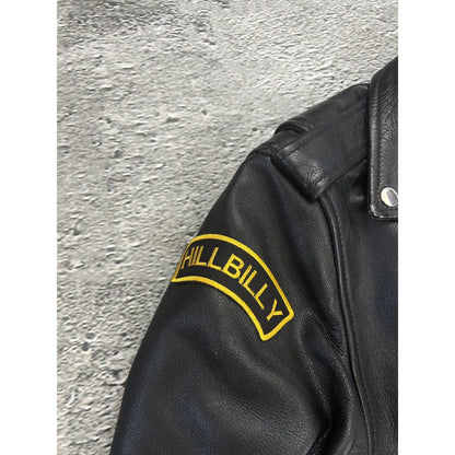 BMW leather Jacket vintage black racing highway Hillbilly