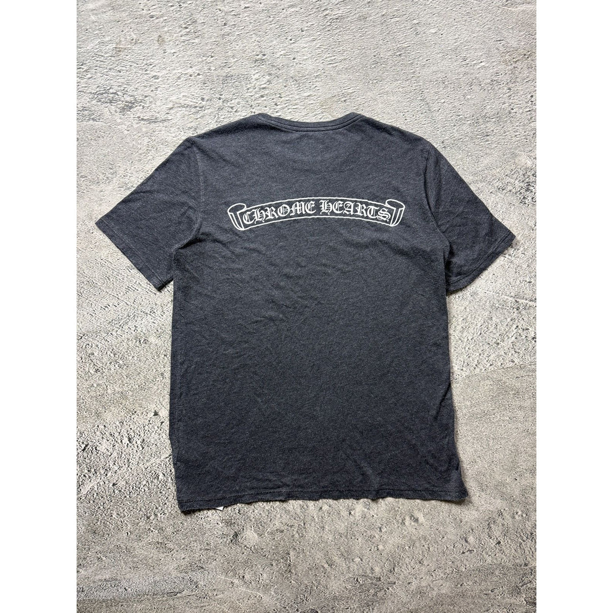Chrome hearts Gray Tshirt Logo horseshoe scroll