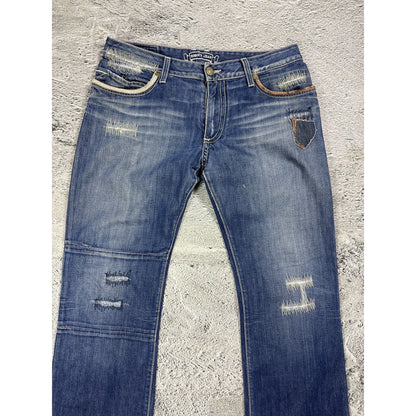 Robins jeans blue jeans straight Y2K blue brown
