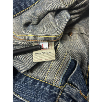 Evisu Japan vintage denim jacket seagulls navy blue