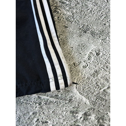 Adidas vintage black track pants small logo 2000s drill Y2K