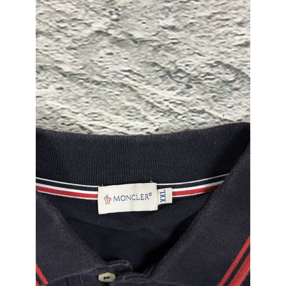 Moncler Polo Shirt navy blue long sleeve T-shirt logo