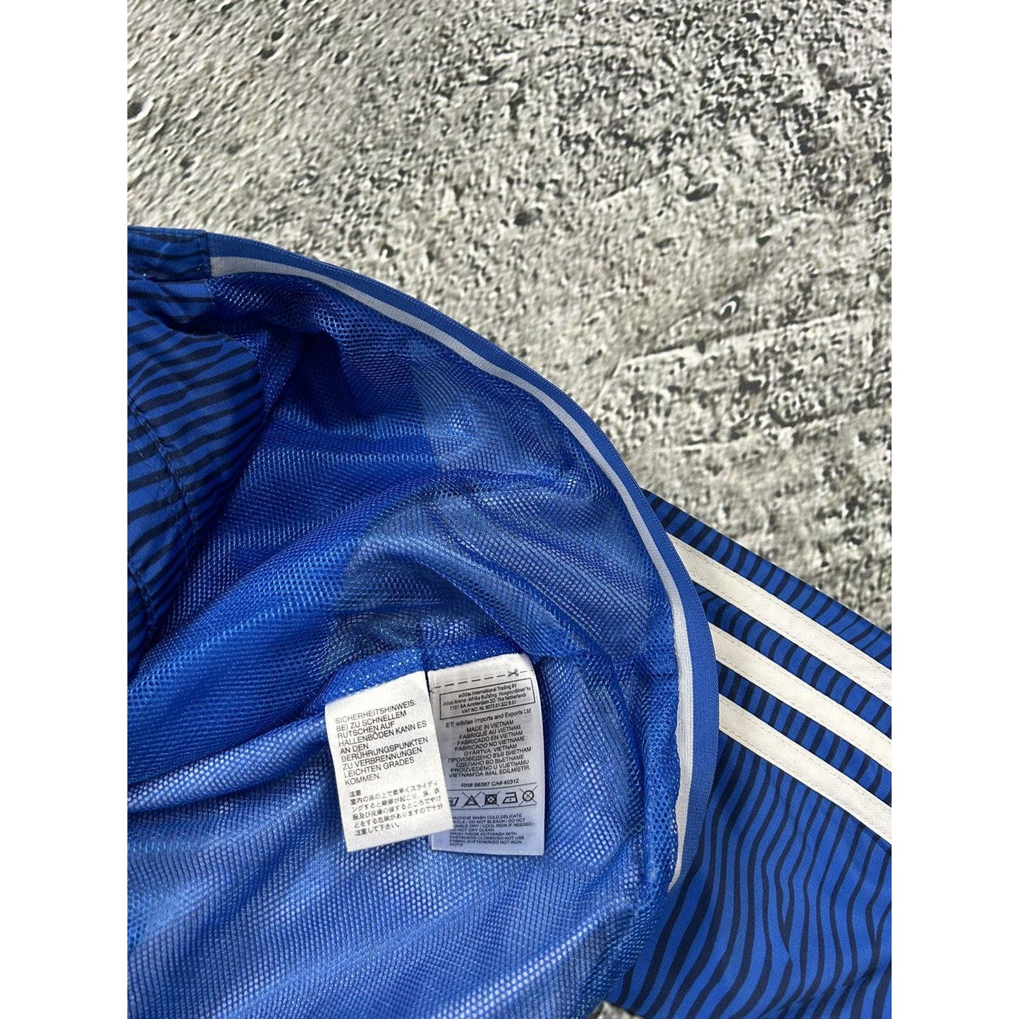 Olympique Marseille Adidas track jacket blue