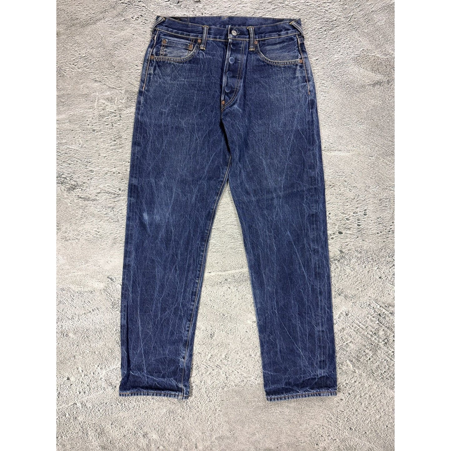 Evisu jeans daicock big logo black selvedge denim navy