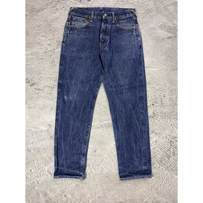 Evisu jeans daicock big logo black selvedge denim navy