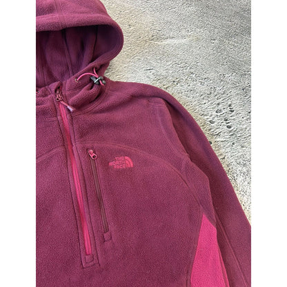 The North Face fleece hoodie vintage pink halfzip