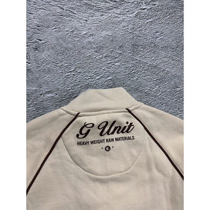 G Unit zip sweatshirt track jacket beige vintage