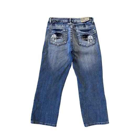 Y2K jeans Metallica denim pants blue Edi Jeans capri