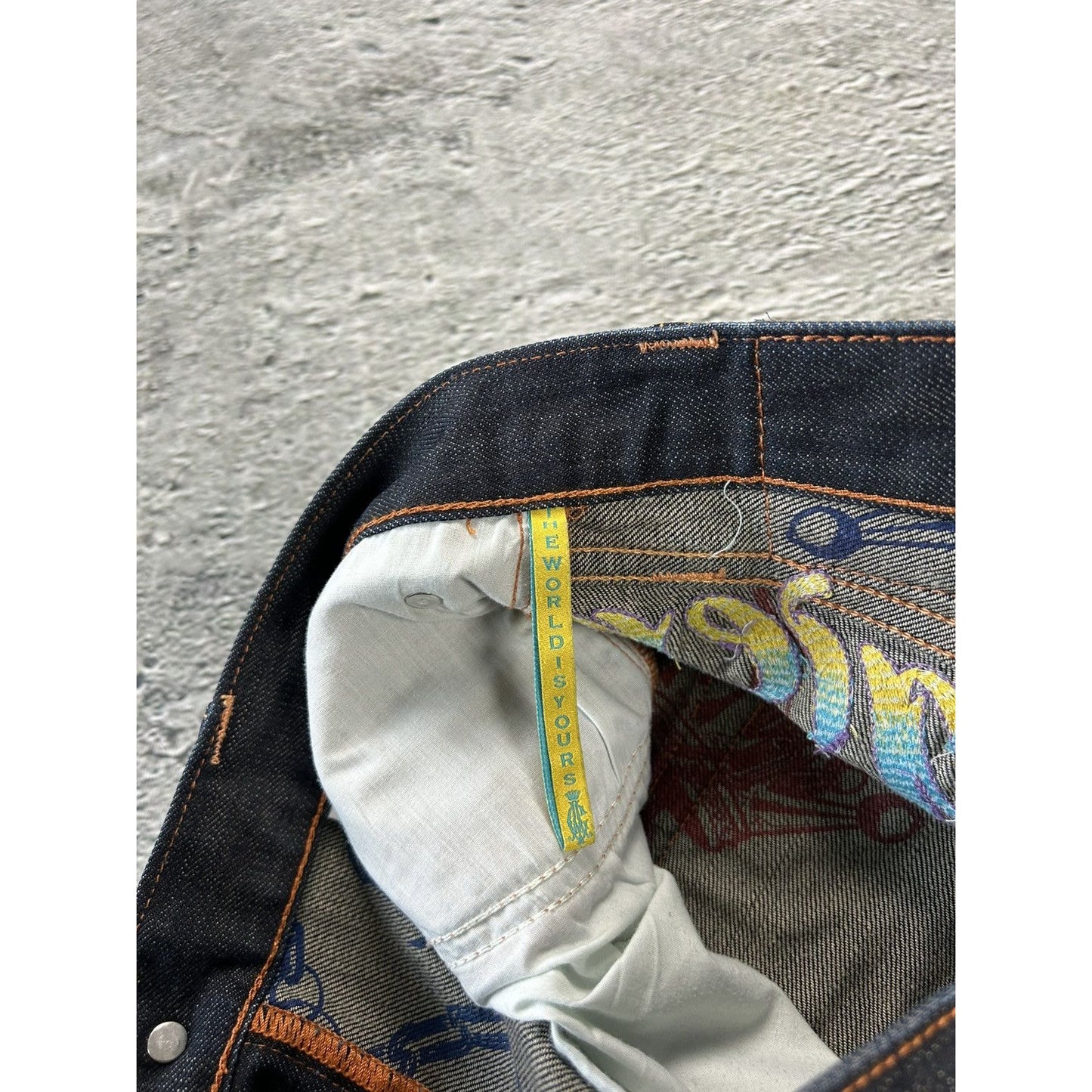 Ed Hardy Christian Audigier vintage jeans big logo pants