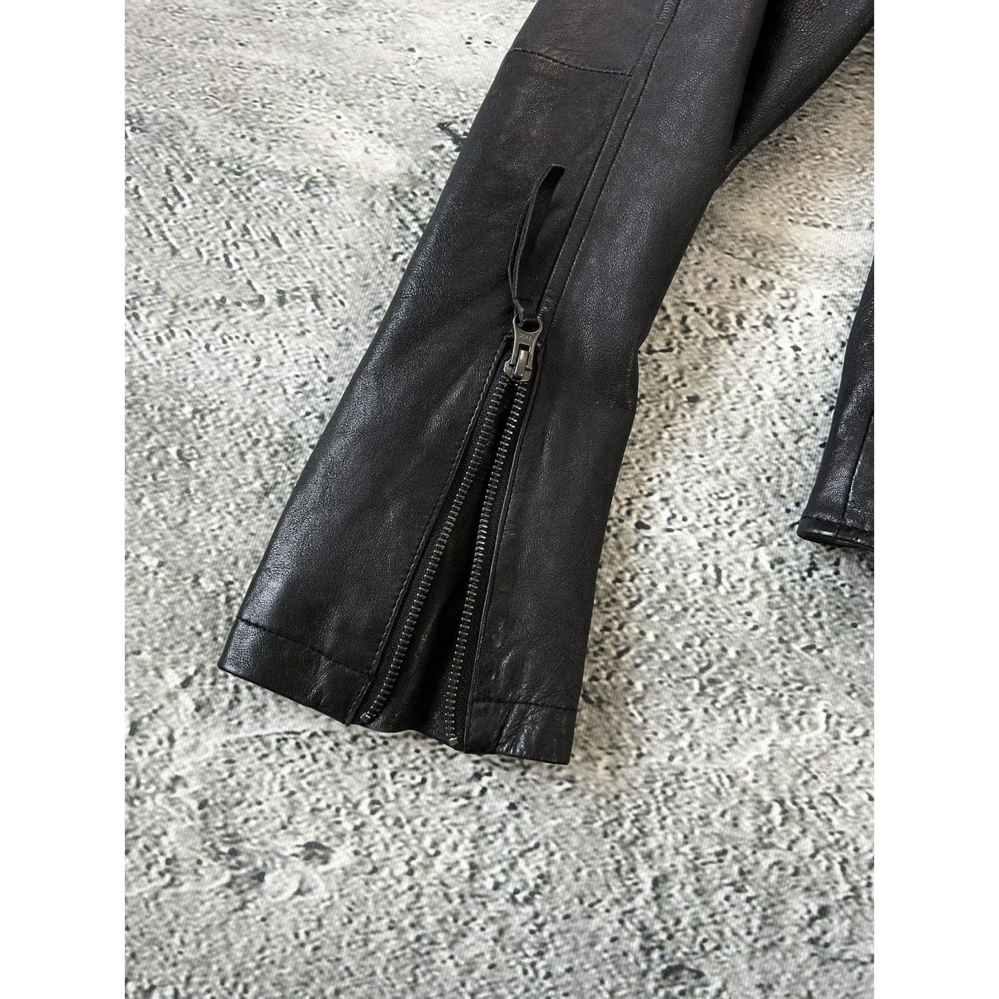 True Religion leather jacket black Y2K Avant Garde